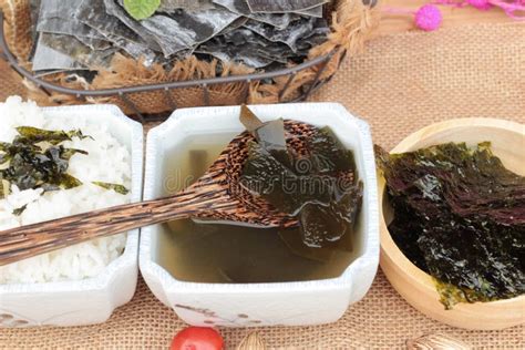 Seaweed Soup is Delicious and Dried Seaweed. Stock Image - Image of health, diet: 69410703