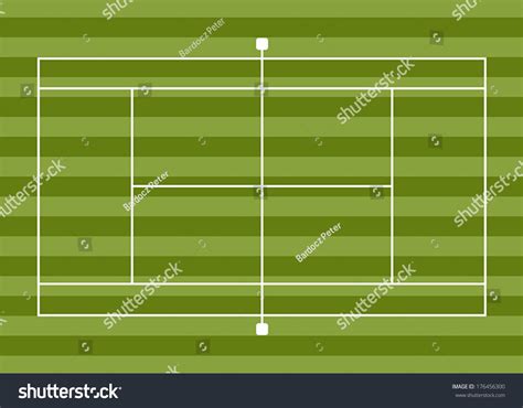 Tennis Court Grass Stock Vector (Royalty Free) 176456300 | Shutterstock