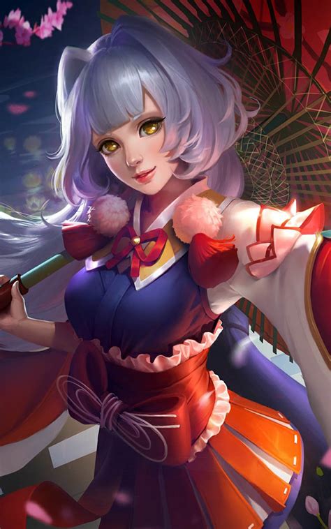 Cherry Witch Kagura Mobile Legends 4K Ultra HD Mobile Phone Wallpaper