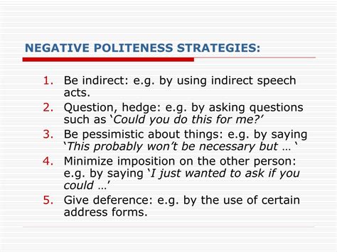 PPT - POLITENESS STRATEGIES: PowerPoint Presentation, free download - ID:9487659