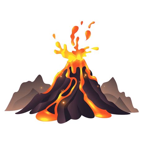 Vinyl Kids Bedroom Living Room Volcano Hot Magma Lava Cartoon Design Adhesive Wall Decal Sticker ...