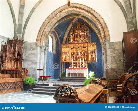 Assumption Cathedral of Chur Stock Photo - Image of railway, alps: 178038852