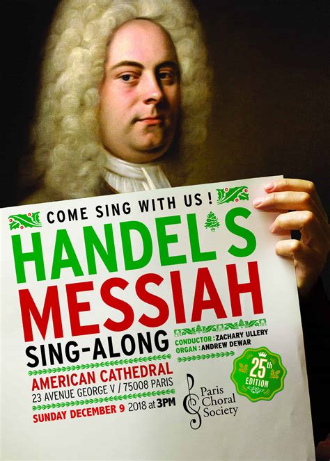 Handel's Messiah: Sing-Along! 25th anniversary - Paris Choral Society (PCS)