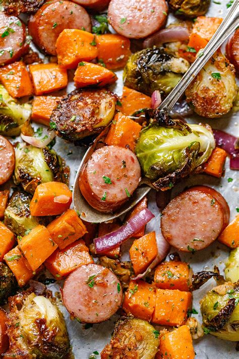 Sheet-Pan Maple-Dijon Sausage and Fall Veggies Recipe – Sheet Pan Dinner Recipe — Eatwell101