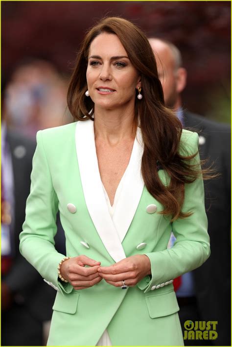 Princess Catherine Wears Tennis Ball-Green Dress to Wimbledon 2023 ...