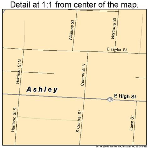 Ashley Ohio Street Map 3902582