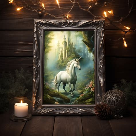 Enchanting Unicorn Fine Art Print, Dark Aesthetic Art, Dark Fantasy ...