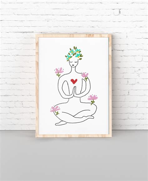 Yoga Wall Art Yoga Room Decor Yoga Studio Poster Meditation - Etsy