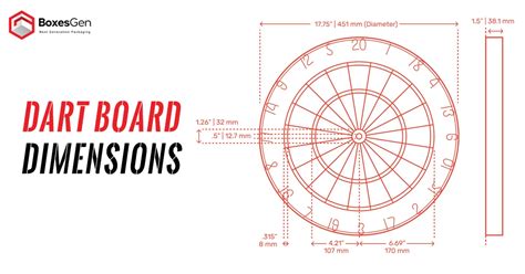 Dart Board Dimensions - BoxesGen