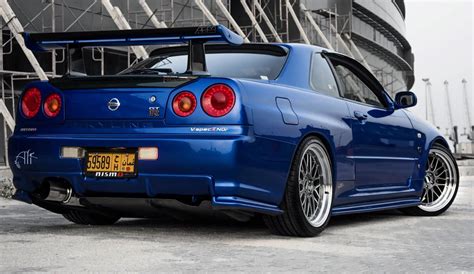 Blue Nissan Skyline GTR 34 V-Spec (1716x995) : r/carporn