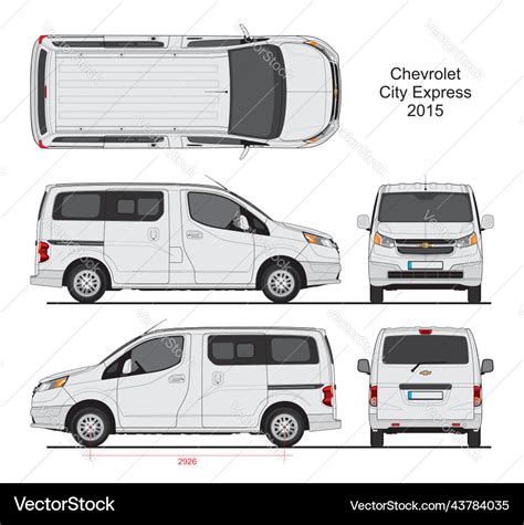 Chevrolet city express passenger van 2015 Vector Image