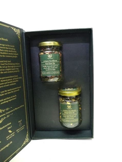 TeaSage Black And Gold Tea Gift Box with Jars, Rs 550 /box Avkash International | ID: 20915700833