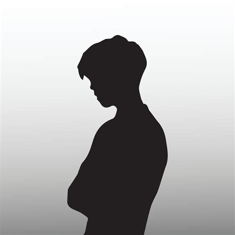 Young sad man silhouette vector 35868869 Vector Art at Vecteezy