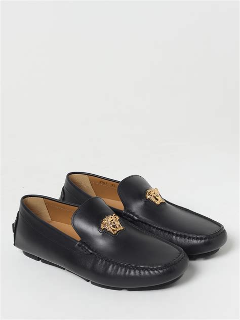 VERSACE: Shoes men - Black | Versace loafers 10037011A00693 online at ...