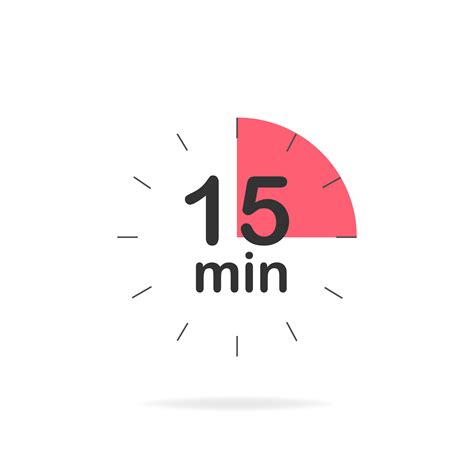 15 minutes timer. Stopwatch symbol in flat style. Isolated vector illustration 27608637 Vector ...