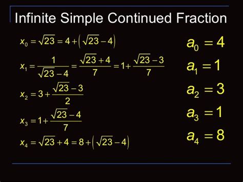 The continued fraction part i