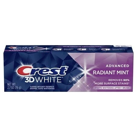 Crest 3D White Radiant Mint Whitening Toothpaste - UK Delivery