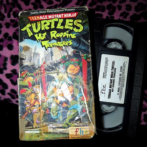 Vintage 1987 Teenage Mutant Ninja Turtles VHS Hot Rodding Teenagers Tape Movie - Other