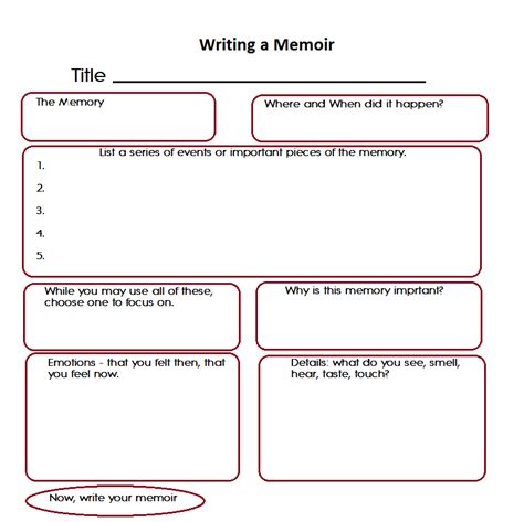 Memoir Outline Template