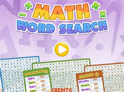 Math Word Search - Games4