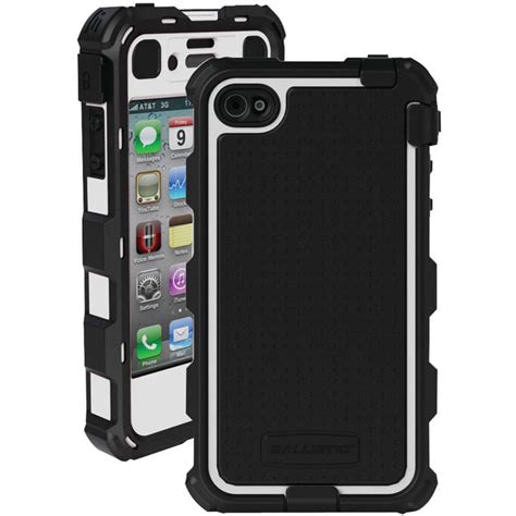 Ballistic Apple iPhone 4/4s Hard Core Case with Holster, Black/White ...