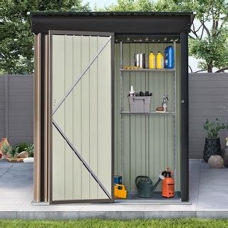 Metal Garden Shed Lean-to Storage Shed with Adjustable Shelf - Bed Bath & Beyond - 38211238