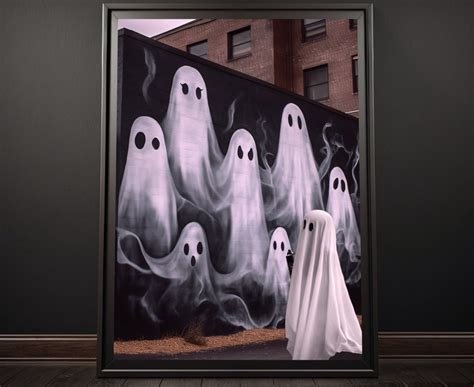 Graffiti Artist Ghost Poster, Spooky Ghost Wall Art, Goth Décor, Creepy Ghost Art, Ghost Lover ...