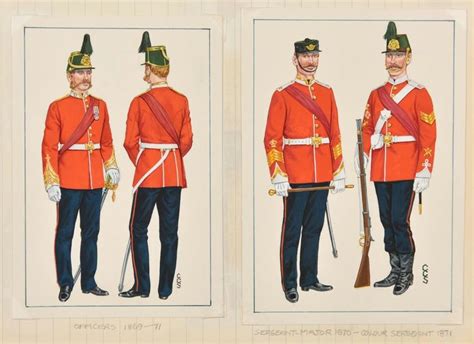 The 32nd (Cornwall) Light Infantry; Officers - 1869-71; Sergeant Major ...