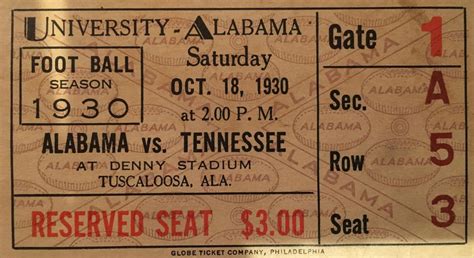 Alabama football tickets: 17 vintage stubs that’ll take you back in time - al.com