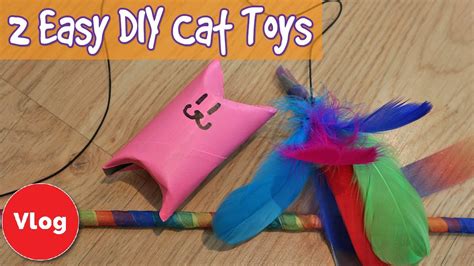 2 Easy DIY Cat Toys! How To Make Simple Cat Toys on a Budget + T-Shirt Competition Results ...