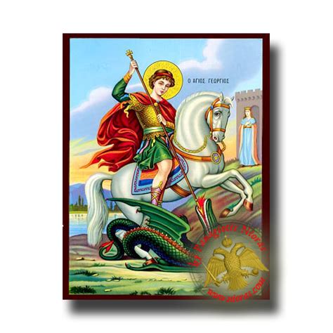 Saint George - Neoclassical Wooden Icon, Neoclassical Icons of ...