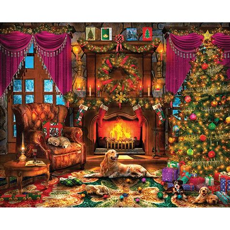 Springbok's 1000 Piece Jigsaw Puzzle Cozy Christmas - Walmart.com ...