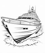 Yacht Coloring Page Printable Pages sketch template