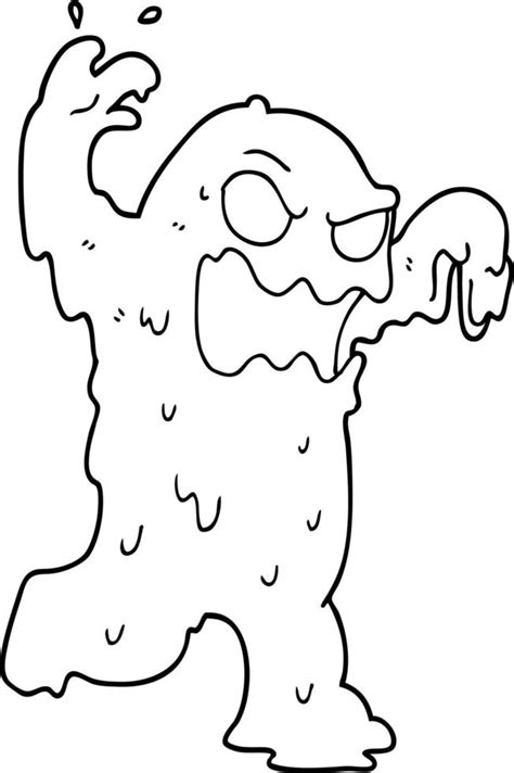 line drawing cartoon slime monster 12162829 Vector Art at Vecteezy