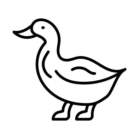 Duck Outline Icon Animal Vector 5163008 Vector Art at Vecteezy