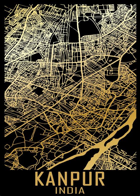 'Kanpur India City Map' Poster by SheldonBennett Studio | Displate