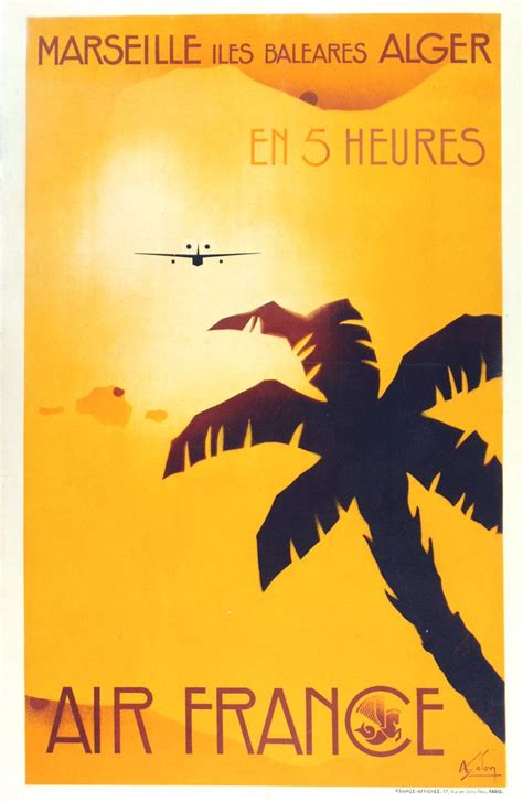 an advertisement for air france with a palm tree