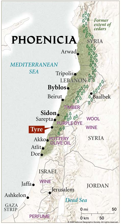 Map of Phoenicia (the green shaded area), the Maronite Motherland ...