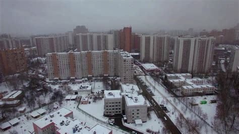 Aerial view of apartments houses in winter Moscow, Russia 28802829 ...