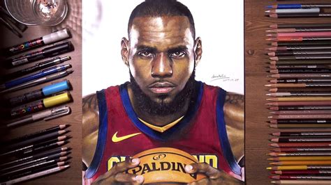 Drawing LeBron James - colored pencil | drawholic - YouTube