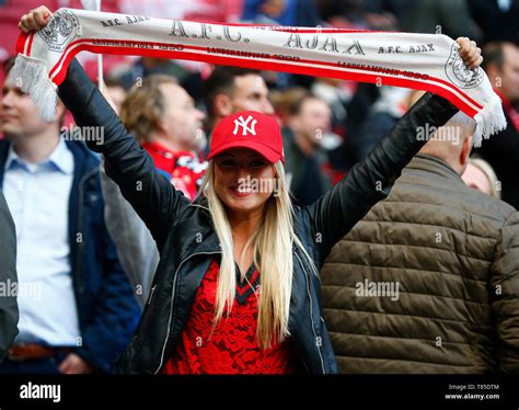 AMSTERDAM, Netherlands. 08 May, 2019. Ajax Fan during UEFA Championship League Semi- Final 2nd ...