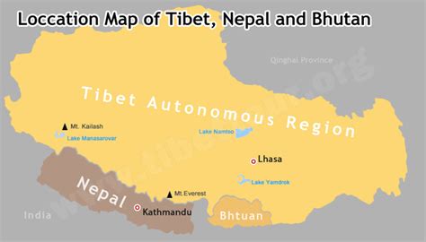 Tibet Nepal Bhutan Map: Maps for a Trip to Nepal, Tibet and Bhutan