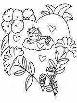 Unicorn Valentines Coloring Page sketch template