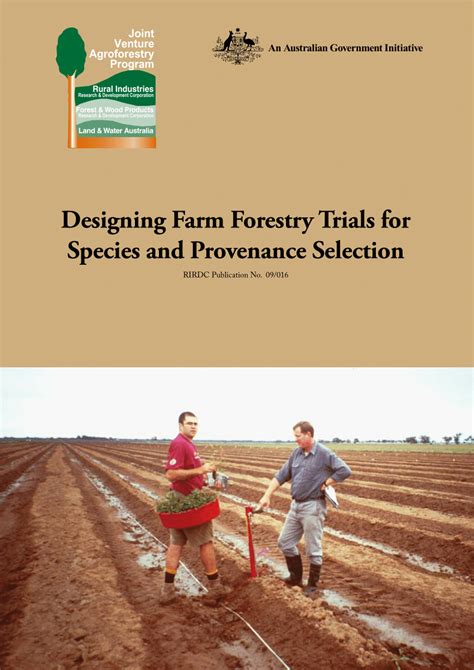 (PDF) Designing Farm Forestry Trials for Species and Provenance Selection