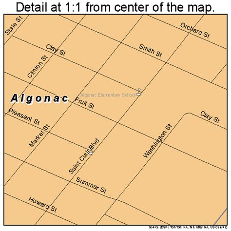 Algonac Michigan Street Map 2601180