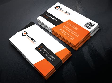 Orange Corporate Business Card 17 - Graphic Pick