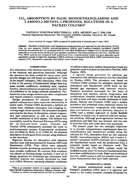 CO2 Absorption by NaOH | PDF | Reaction Rate | Molar Concentration