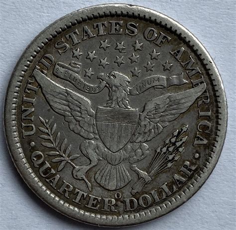 1897 United States of America Silver Quarter Dollar - M J Hughes Coins