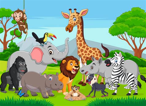 Jungle Animals Vector Art, Icons, and Graphics for Free Download