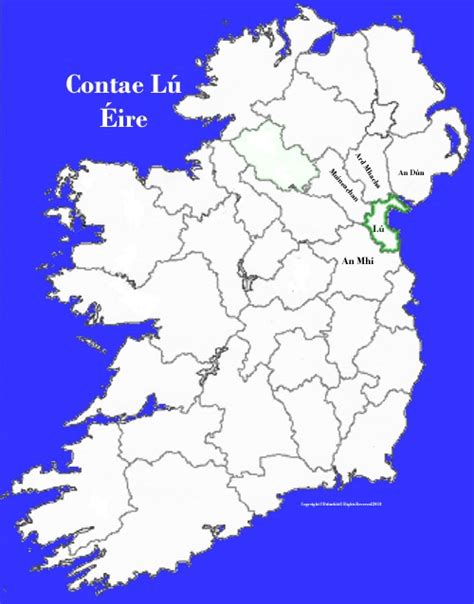 Louth county map and flag Ireland